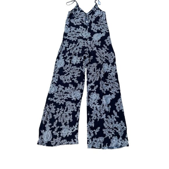 After Party By Nasty Gal Women’s Black Strappy Floral Wide Leg Jumpsuit Size XS - Picture 10 of 16